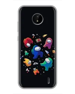 Чехол для Nokia C20 с картинкой «Among Us космос»