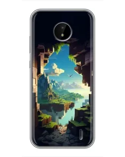 Чехол для Nokia C20 с картинкой «Вид из пещеры»