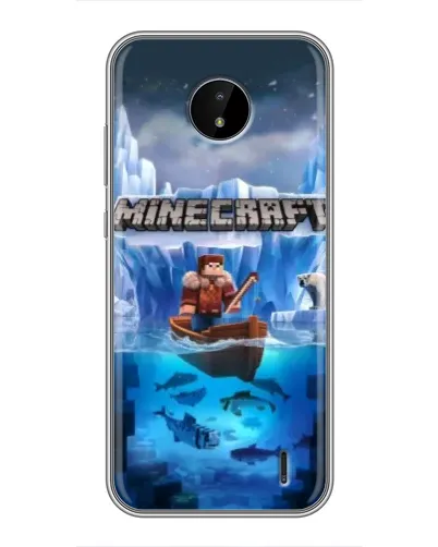 Чехол для Nokia C20 с картинкой «Minecraft ледяной мир» Чехол для Nokia C20 с картинкой «Minecraft ледяной мир»