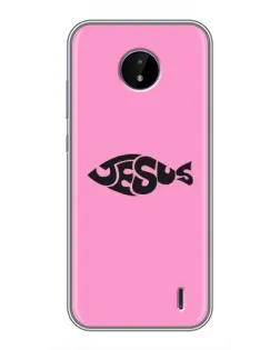 Чохол для Nokia C20 з картинкою «Рожевий символ Jesus»