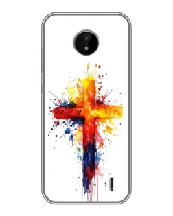 Чохол для Nokia C20 з картинкою «Акварельний хрест»