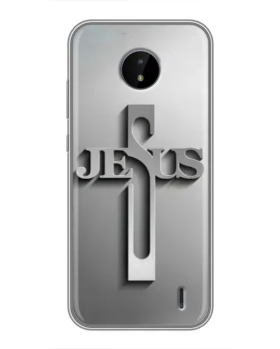 Чехол для Nokia C20 с картинкой «Металлический крест Jesus» Чехол для Nokia C20 с картинкой «Металлический крест Jesus»