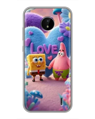 Чехол для Nokia C20 с картинкой «Губка Боб Патрик»
