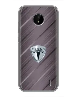 Чохол для Nokia C20 з картинкою «Металева текстура Tesla»