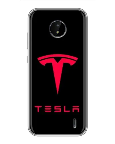 Чохол для Nokia C20 з картинкою «Tesla Red Logo»