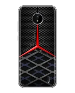 Чехол для Nokia C20 с картинкой «Mercedes Carbon Grid»