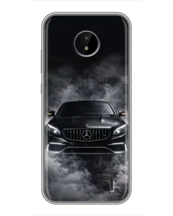 Чехол для Nokia C20 с картинкой «Mercedes в дыму»
