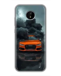 Чохол для Nokia C20 з картинкою «Audi у хмарах диму»