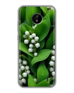 Чехол для Nokia C20 с картинкой «Ландыши в зелени»