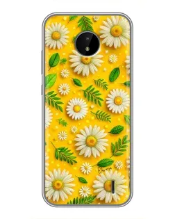 Чехол для Nokia C20 с картинкой «Ромашковое солнце»