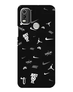 Чехол для Nokia C21 Plus с картинкой «Nike Black Pattern» Чехол для Nokia C21 Plus с картинкой «Nike Black Pattern»