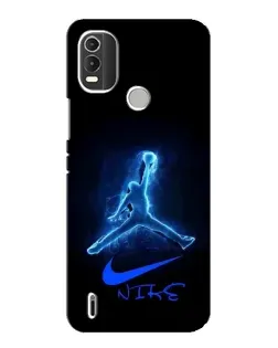 Чехол для Nokia C21 Plus с картинкой «Jordan Neon Blue» Чехол для Nokia C21 Plus с картинкой «Jordan Neon Blue»