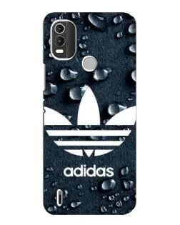 Чехол для Nokia C21 Plus с картинкой «Adidas Trefoil Blue»