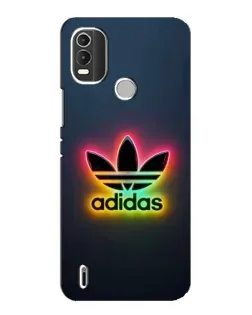 Чехол для Nokia C21 Plus с картинкой «Неоновый Adidas»