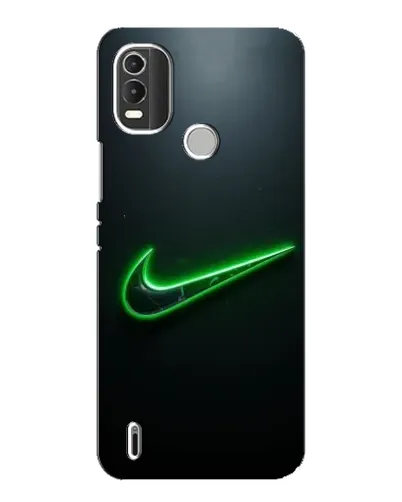 Чехол для Nokia C21 Plus с картинкой «Неоновый контур Nike»