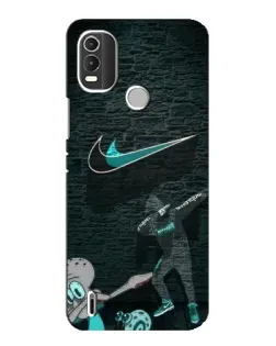 Чехол для Nokia C21 Plus с картинкой «Спортивный арт Nike»