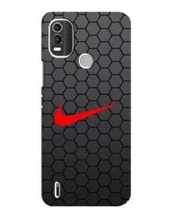 Чехол для Nokia C21 Plus с картинкой «Nike — карбоновая сетка»