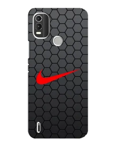 Чехол для Nokia C21 Plus с картинкой «Nike — карбоновая сетка»