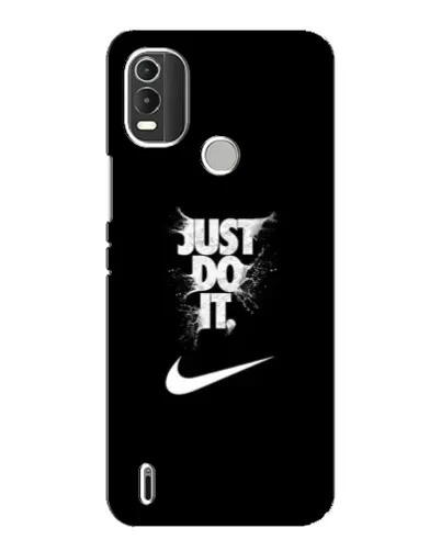 Чехол для Nokia C21 Plus с картинкой «Текстовый принт Nike»