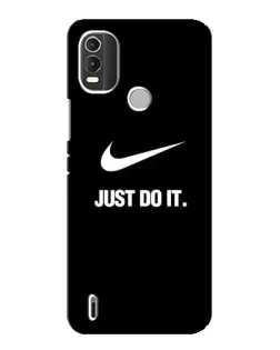 Чехол для Nokia C21 Plus с картинкой «Классический принт Nike»