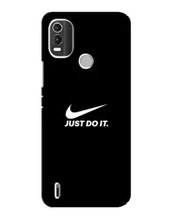 Чехол для Nokia C21 Plus с картинкой «Минимализм от Nike»