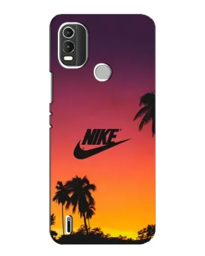 Чехол для Nokia C21 Plus с картинкой «Nike на закате солнца»