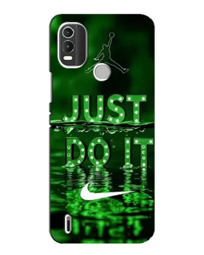 Чехол для Nokia C21 Plus с картинкой «Зеленый неоновый Nike»
