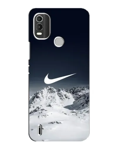 Чехол для Nokia C21 Plus с картинкой «Nike — зимние горы»