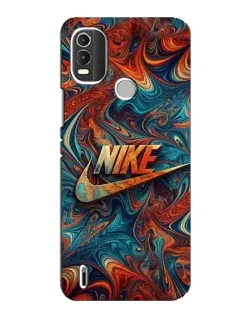 Чехол для Nokia C21 Plus с картинкой «Nike в абстракции»