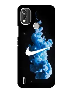 Чехол для Nokia C21 Plus с картинкой «Nike и синий дым»