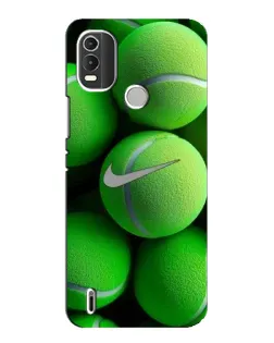 Чехол для Nokia C21 Plus с картинкой «Теннисные мячи Найк»