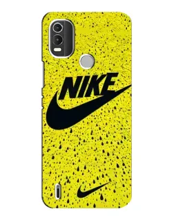 Чехол для Nokia C21 Plus с картинкой «Желтый текстурный Nike»