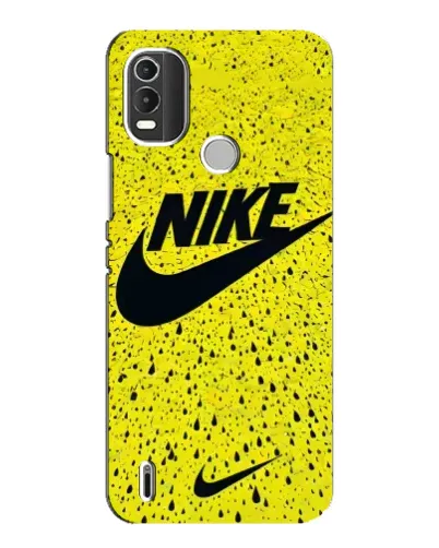Чехол для Nokia C21 Plus с картинкой «Желтый текстурный Nike»