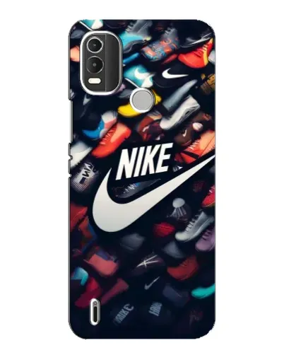 Чехол для Nokia C21 Plus с картинкой «Коллекция кроссовок Nike»
