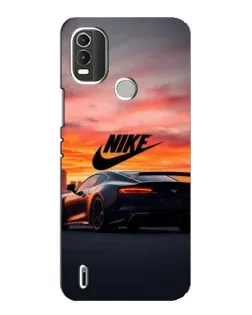 Чехол для Nokia C21 Plus с картинкой «Nike и суперкар»