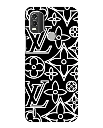 Чехол для Nokia C21 Plus с картинкой «Черно-белый узор LV» Чехол для Nokia C21 Plus с картинкой «Черно-белый узор LV»