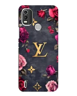 Чехол для Nokia C21 Plus с картинкой «Цветочный Louis Vuitton»