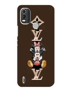 Чехол для Nokia C21 Plus с картинкой «LV и Микки Маус»