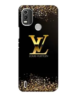 Чехол для Nokia C21 Plus с картинкой «LV — золотые искры»