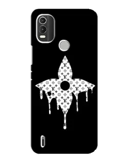 Чехол для Nokia C21 Plus с картинкой «Цветочная монограмма»