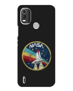 Чехол для Nokia C21 Plus с картинкой «NASA — эмблема миссии»