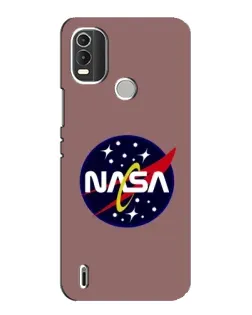 Чехол для Nokia C21 Plus с картинкой «NASA — ретро космос»