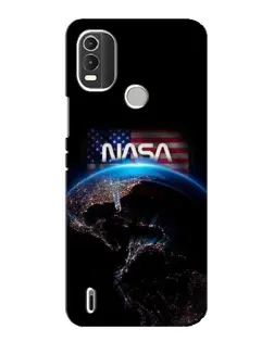 Чехол для Nokia C21 Plus с картинкой «Земля из космоса NASA»