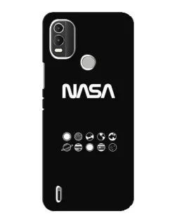 Чехол для Nokia C21 Plus с картинкой «NASA — технический принт»