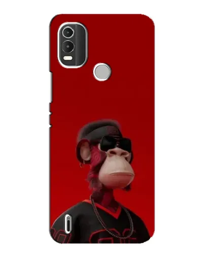 Чехол для Nokia C21 Plus с картинкой «Bored Ape в красном» Чехол для Nokia C21 Plus с картинкой «Bored Ape в красном»