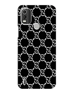Чехол для Nokia C21 Plus с картинкой «Gucci — сетчатый паттерн»