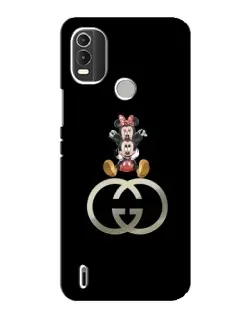 Чехол для Nokia C21 Plus с картинкой «Минни Маус на лого»