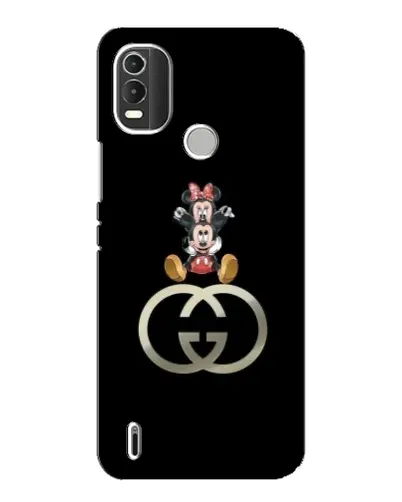 Чехол для Nokia C21 Plus с картинкой «Минни Маус на лого»