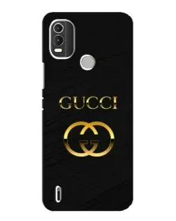 Чехол для Nokia C21 Plus с картинкой «Золотой логотип Gucci»