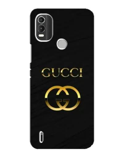 Чехол для Nokia C21 Plus с картинкой «Золотой логотип Gucci»